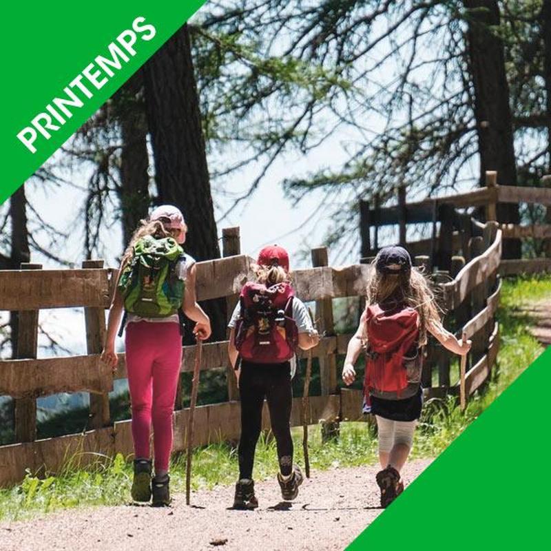Des jeunes en randonnée en colonie de vacances Pyrénées-Orientales