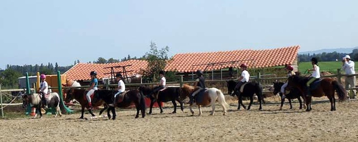 Une sortie à dos de poney lors d'une colonie de vacances Pyrénées-Orientales