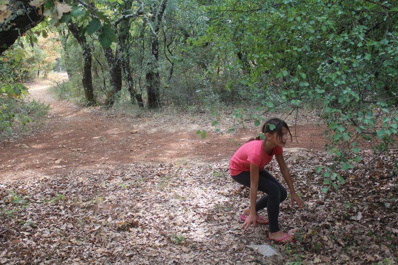 Fille joue à cache-cache pendant une colonie de vacances Occitanie