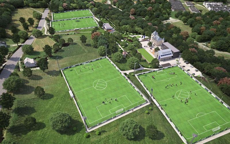 magnifique vue du campus en colonie de vacances football 