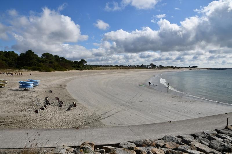 vue sur la plage en camp de vacances en france