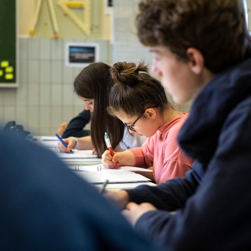 Des élèves travaillent en séjour linguistique Belgique