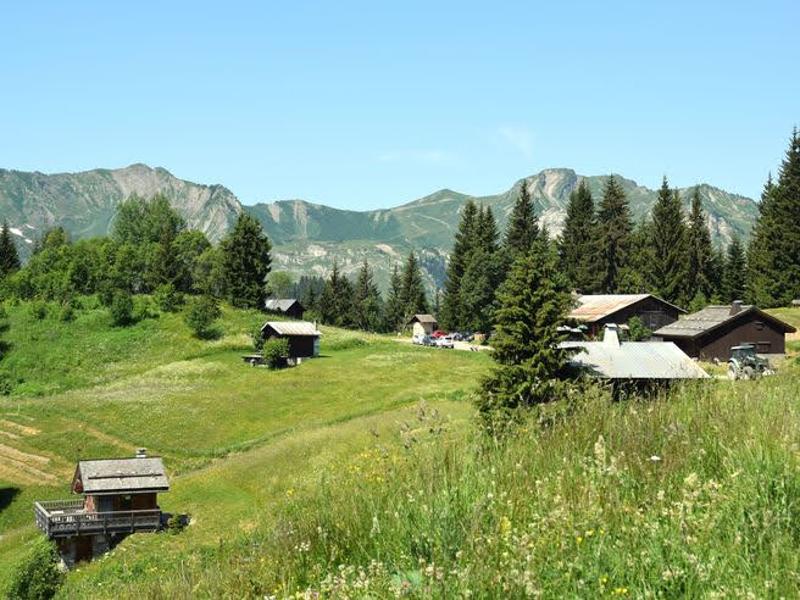 chalets à la montagne aux alentours du logement pour les jeunes en colo