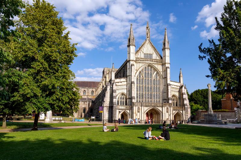 un parc d’un campus utilisé lors d’un voyage langue angleterre 