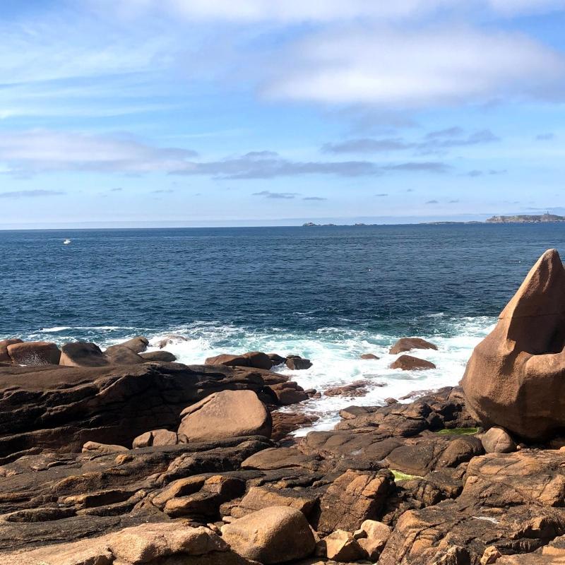 vue sur le paysage sur le côte en colonie équitation bord de mer