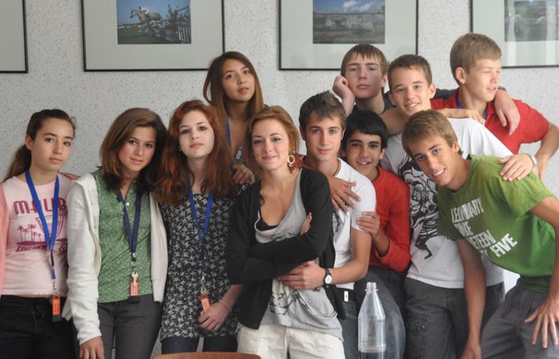 Groupe d'adolescents qui participent à un sejour linguistique allemand