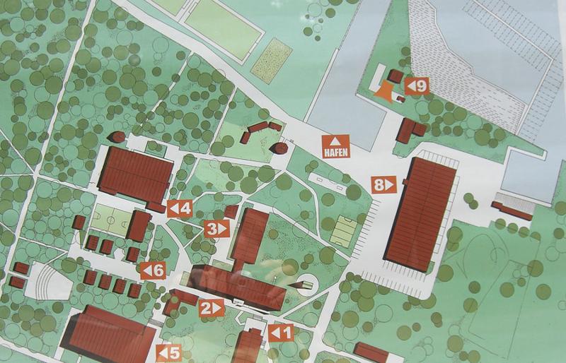 Plan en dessin du centre accueillant le sejour linguistique allemand