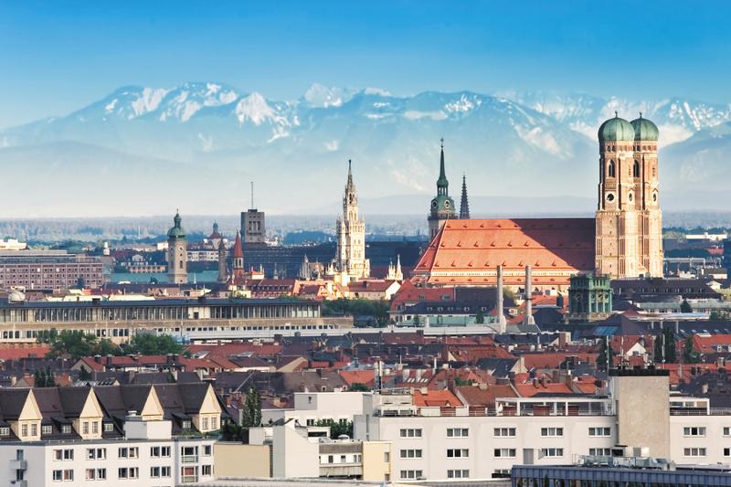 Vue de la ville de Munich lors du sejour linguistique allemand 