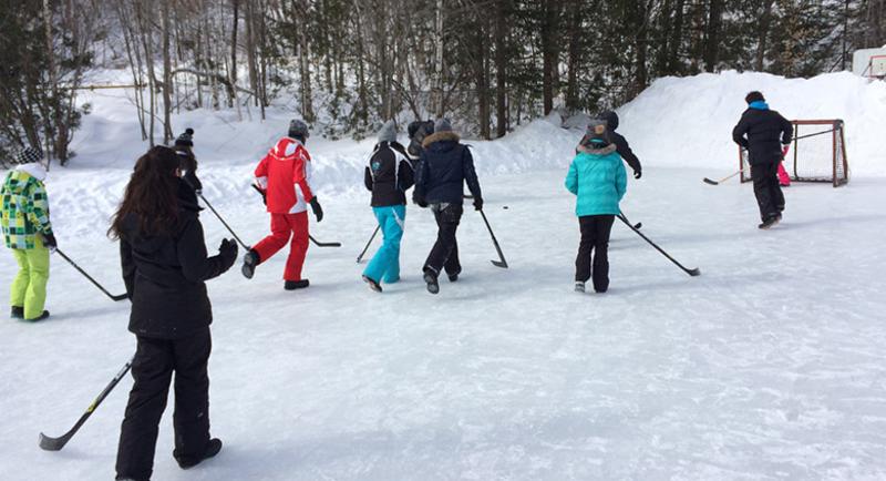 groupe de hockey sur glace en séjour linguistique canada
