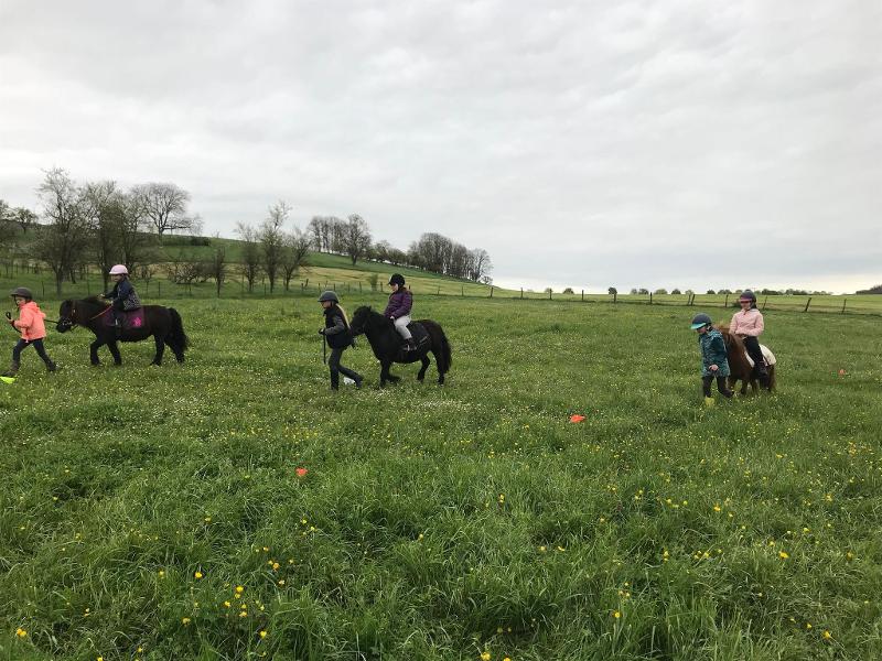 des enfants en colonie de vacances à Mulhouse font du cheval 