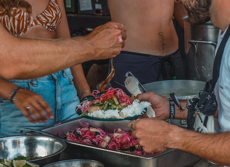 Assiette repas en séjour linguistique Hawaii